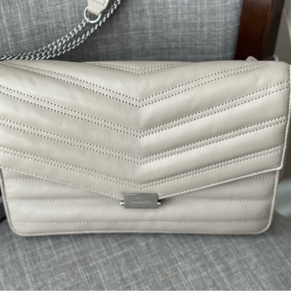 ALL SAINTS Justine Flap Leather Crossbody Bag